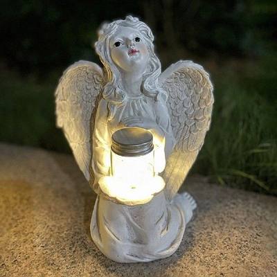 Solar Angel Lights Statue Sculptures Outdoor Fairy