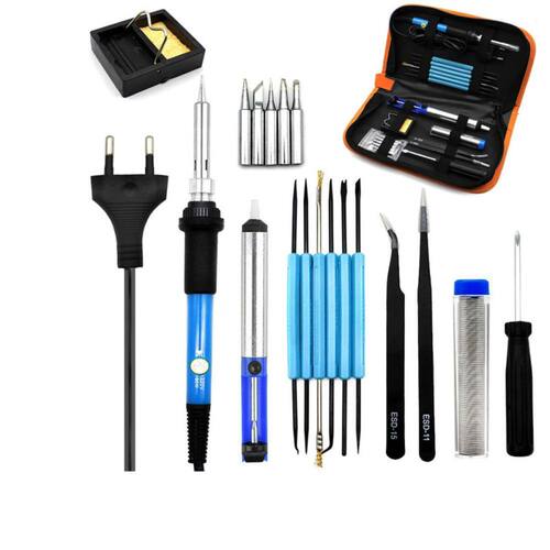 Eu Plug 220v 60w Temperature Electric Soldering Iron Kit+5pc