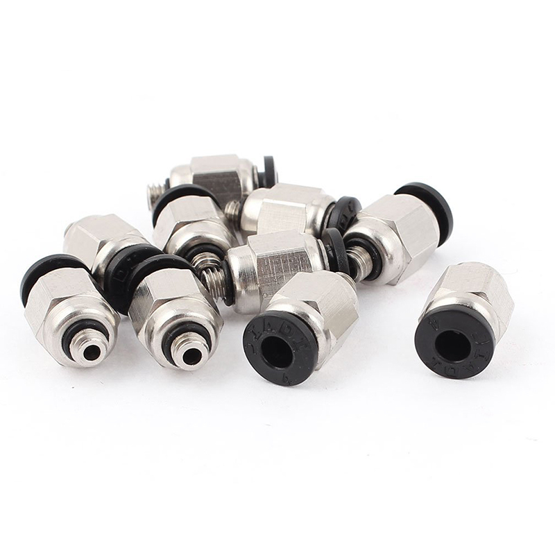 10Pcs 5mm Male Thread 4mm In Joint Pneumatic Connector Fitti