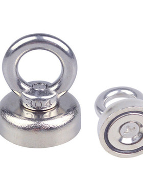 N52 Neodymium Magnet with Circular Eyebolt Rings 25x30mm For