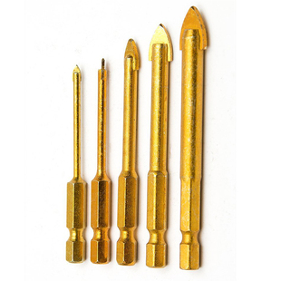 5 Pcs Hex Shank Glass & Tile Drill Bit Set, Drill Bit Gl