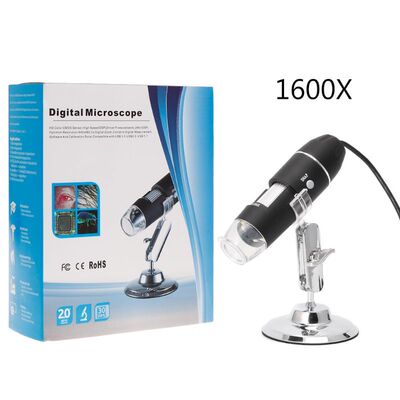 1600X USB Digital Microscope Camera Endoscope 8LED Magnifier