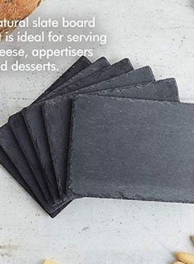 Slate Stone Coasters Variety Shapes Black Natural Edge
