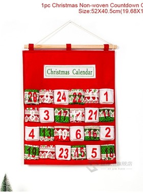 FENGRISE Christmas Advent Calendar Hanging Felt Xmas Countdo