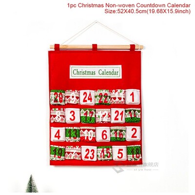 FENGRISE Christmas Advent Calendar Hanging Felt Xmas Countdo