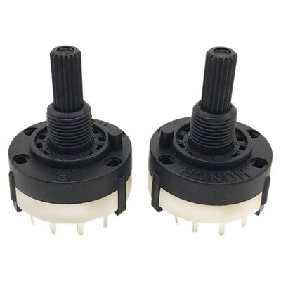 2 knife 6-band band rotary switch can be adjusted gear shaft