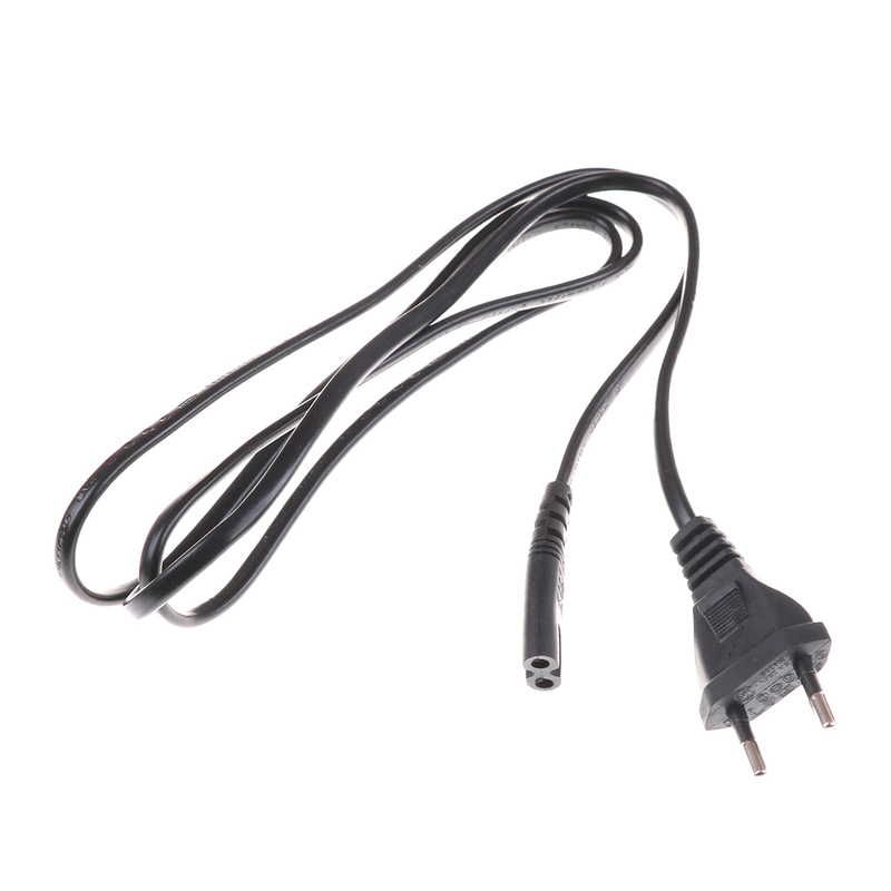Short C7 To EU European 2-Pin Plug AC Power Cord Lead Cable
