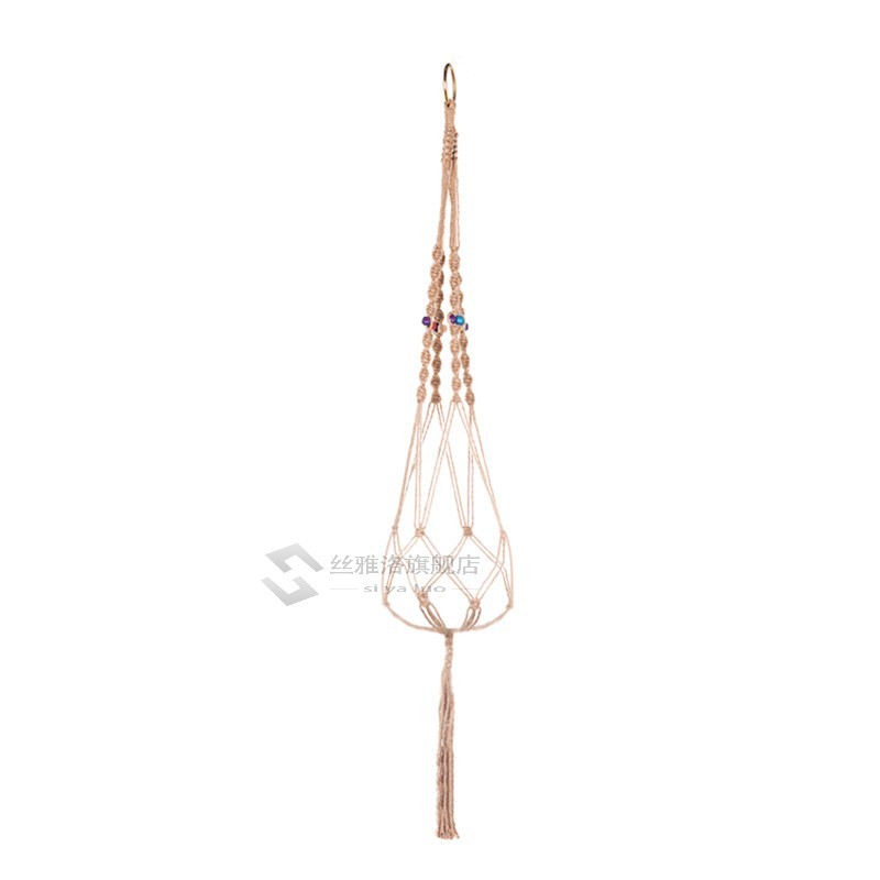 1pc Large-sized  Plant Hanger Basket  Handmade Rope Pots Hol图片