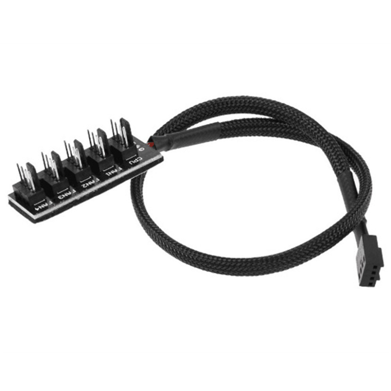 5-Port PC PWM Cooling Fan Hub Cooling 5Pin Fan Splitter Cabl