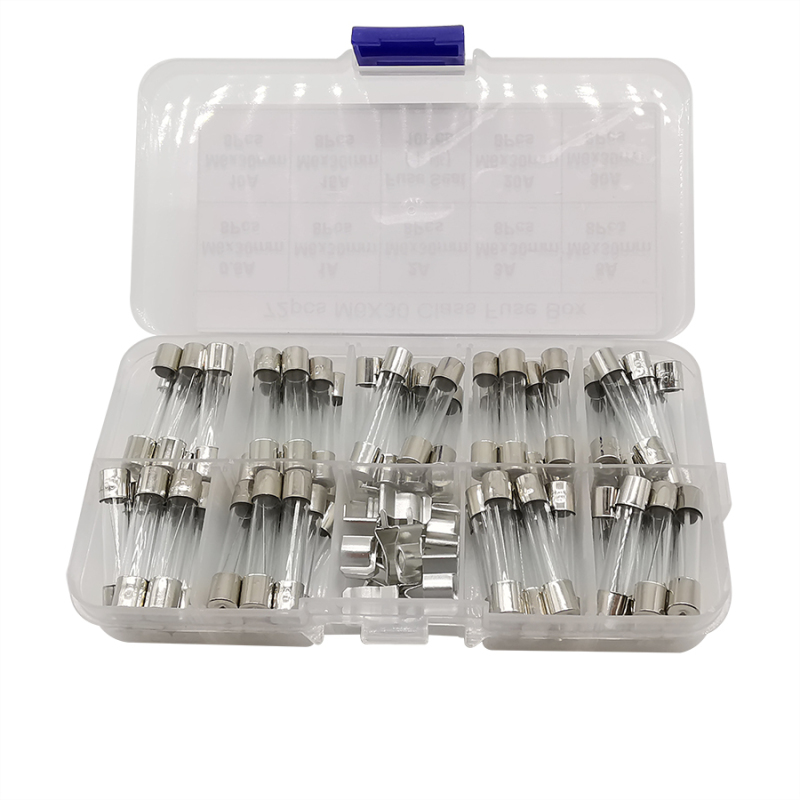 72Pcs/Box M6x30mm Fast-Blow Fuse Quick Blow Glass Tube Assor