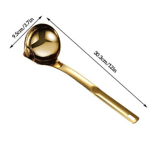 Cooking Spoon Soup Stainless Steel Oil Filter Ladle Long