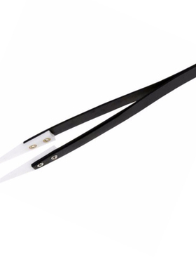 Fine Pointed Tips Tweezer Ceramic Tipped 130x10mm For Electr