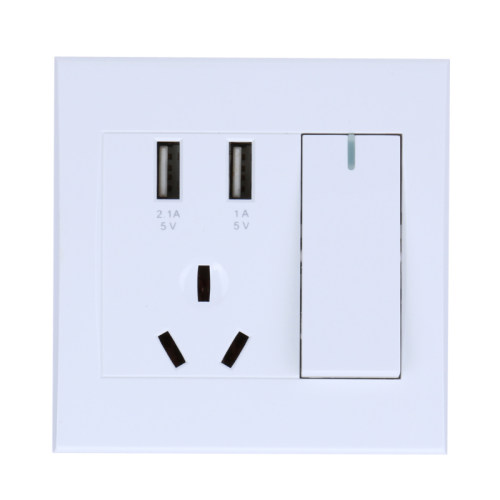 USB Wall Switch Socket Panel power adapter socket for Restau
