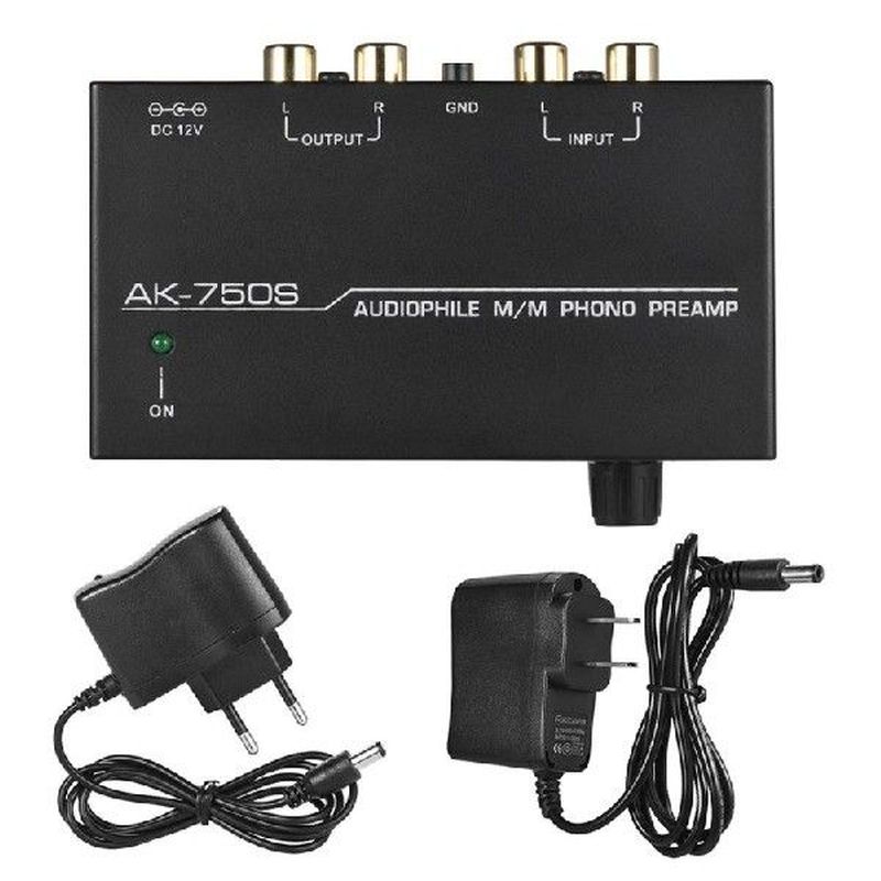 Ak-750S Audiophile M/M Phono Preamp Amp with Level Control