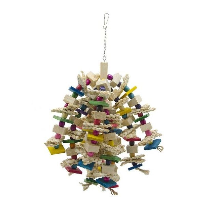 Large Parrot Toys - Natural Wood Large Bird Chewing Toys