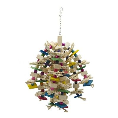 Large Parrot Toys - Natural Wood Large Bird Chewing Toys