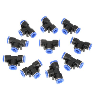 10 pcs 10mm 3/8 T Type Pneumatic Connector Line Quick Fittin