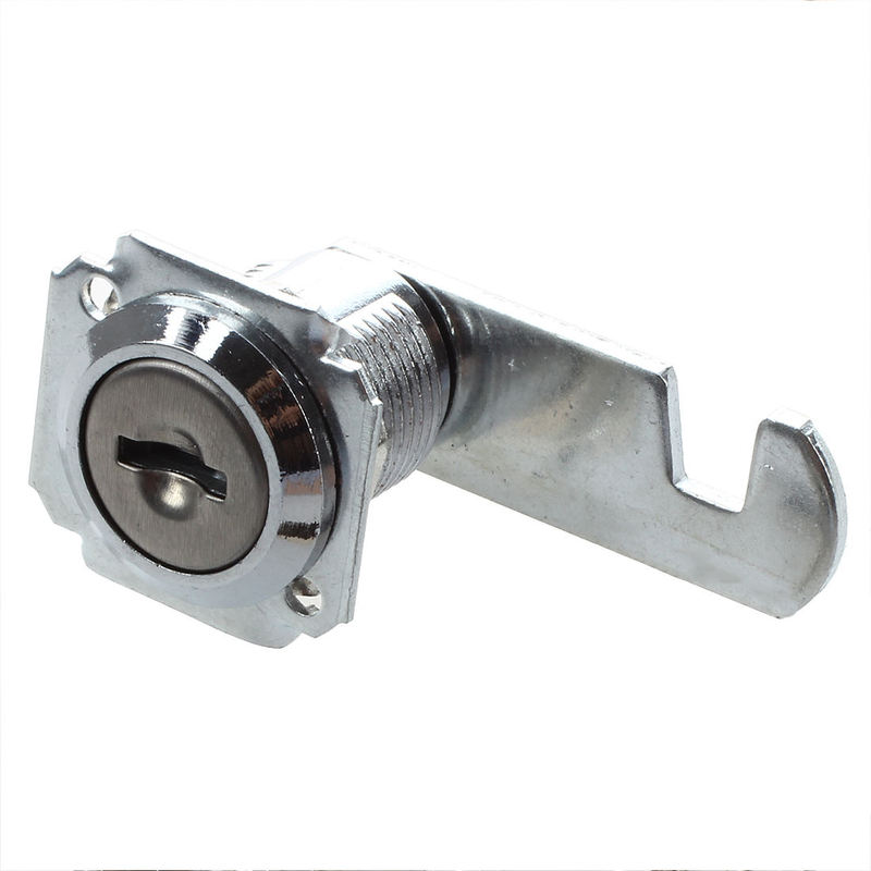 Cabinet 18.5mm Dia Male Thread Cam Lock Silver Tone with 2 K