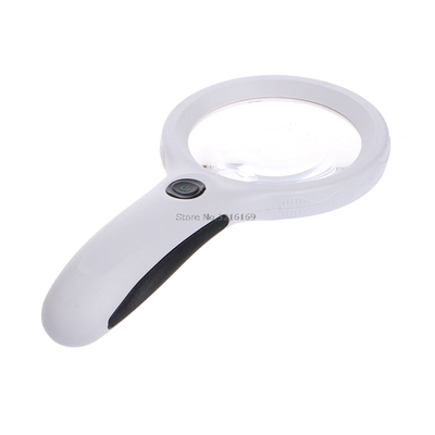 For 10X Magnifier Magnifying Glass Lens Loupe 8 LED Light Wi