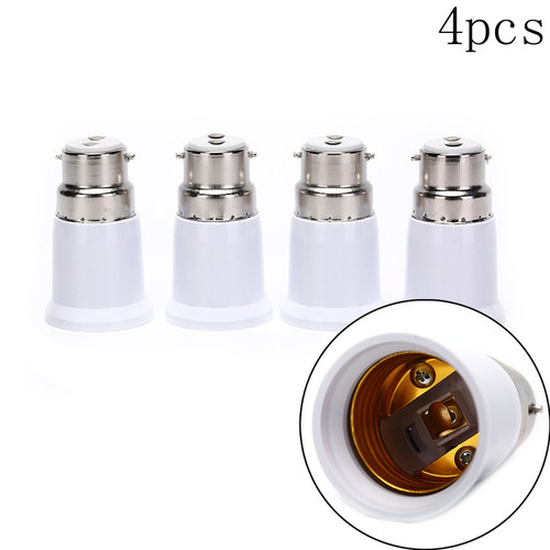 4pcs B22 to E27 Base LED Light Lamp Bulb Fireproof Holder Ad