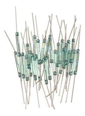 25PCS Reed Glass Magnetic Induction Switches Tube N/O SPST 3