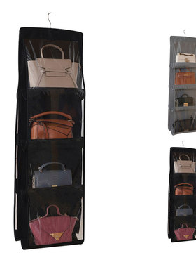 2pcs Hanging Handbag Organizer Non-woven Storage Holder PVC