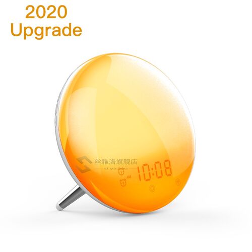 WiFi Smart Wake p Light Workday Alarm Clock with 7 Colors Su