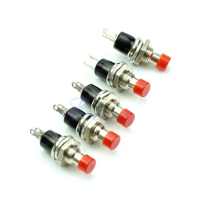 5Pcs Momentary On Off Push Button Micro Switch Red H02