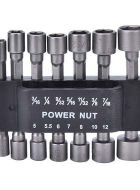 14pcs Power Nutdriver Nut Driver Bit Set Sae&Metric Nut