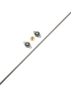 T8 Lead Screw 600mm 8mm with Brass Nut  + 2KFL08 bearing Bra