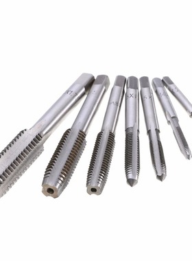7pcs HSS Metric Tapper Right Hand Thread Tap Tool 0.5mm-1.75