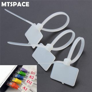 MTSPACE 100Pcs Zip Ties Write Wire Power Cable Label Mark Ta