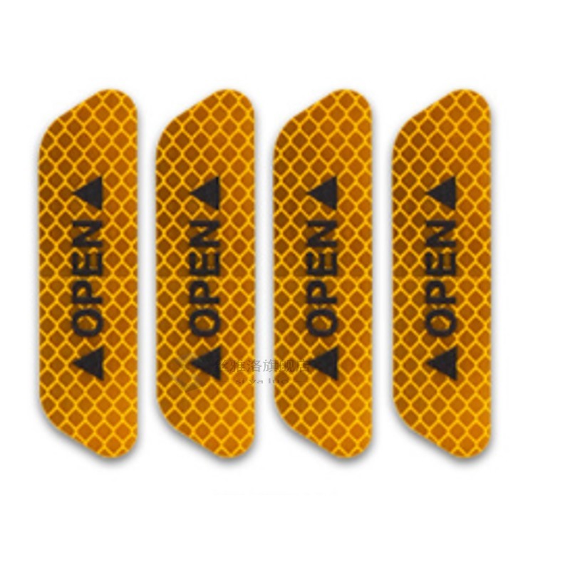 4Pcs/Set Car Door ers DIY Car OPEN Reflective Tape Warning M