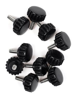 10-Piece M4x10mm Threaded Knurled Thumbscrew Grip Knobs Thum