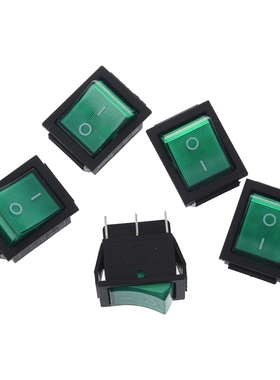 AC 16A/250V 20A/125V Green Light Illuminated DPDT ON/ON Boat