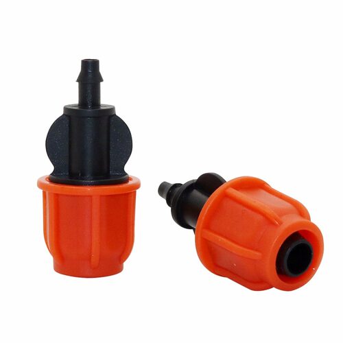 50 pcs Thumb Barbed 4/7mm to 8/11mm Hose Straight Connector