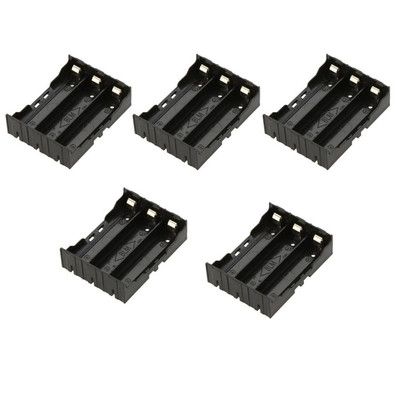 5pcs DIY Black Storage Box Holder Case For 3 x 18650 3.7V Re