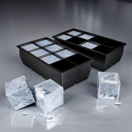 Black 8 Big Cub-e Giant Jumbo Large Silicone Ice Cub-e Squar