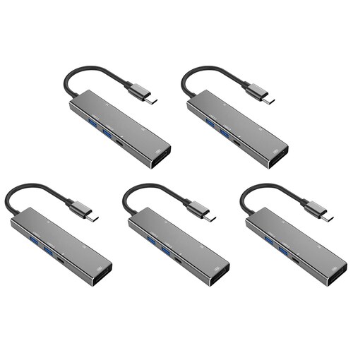 5X Type C USB C To HDMI Type-C SD TF Card Reader Converter U