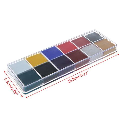 Professional Face Body 12 Colors Oil Painting Paint Pigment
