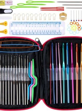 100Pcs/set DIY Metal Crochet Needles Stitches Knitting