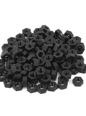 100 pcs M3 thread insert lock fixing screw nylon nuts hexago