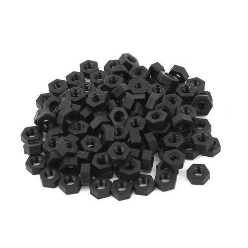 100 pcs M3 thread insert lock fixing screw nylon nuts hexago