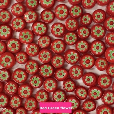 28g Mixed Flower Lucid Round Bead DIY Mosaic Glass Mirror Ha