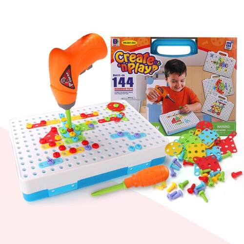 Children DIY Drill Puzzle Toy Screw Group Tool Creative Birt