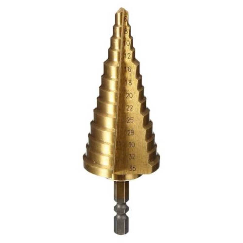 6-35MM Plating HSS 13 Step Cone Drill Bit Hole Cutter Hex Sh
