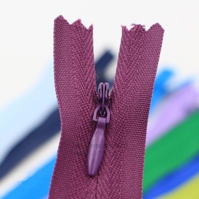 3# 8pcs Invisible Zippers DIY Nylon C Zipper 28cm 40cm 50cm