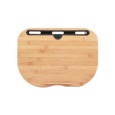 Portable Bamboo Laptop Table Pillow Lap Desk Bookshelf Tray