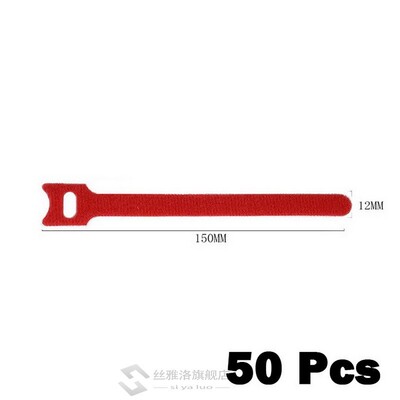 *50Pcs Reusable Fastening Cable Ties Hook Loop Cords Wire Or