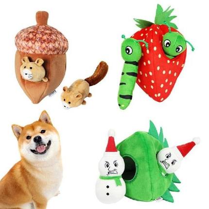 Dog Plush Toy Burrow Seek Hide Toy Cute Plush Toy Sound